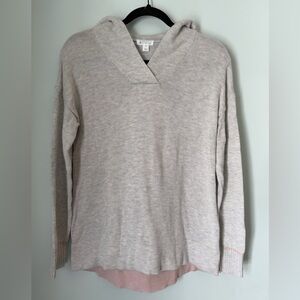 Market & Spruce Grey and Pink Hoodie Sweater Size Medium